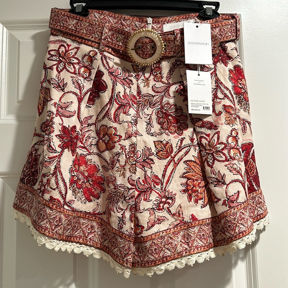 Zimmerman Vitali Trimmed Tuck Short Sz AU 2/ US 6/8 NWT